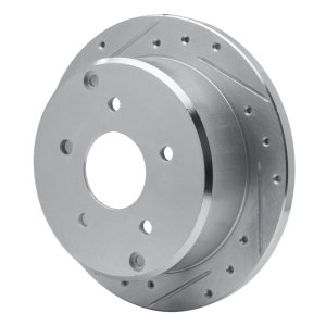 Pontiac GTO Brake Rotor (1) - Rear Left - R1 Concepts - Drilled & Slotted - Silver - 2004